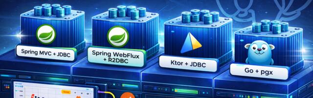 Один сервис — четыре стека: практический бенчмарк с SLO по p99 и Docker/JMeter