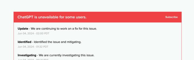 ChatGPT is down again. Here's what we know.