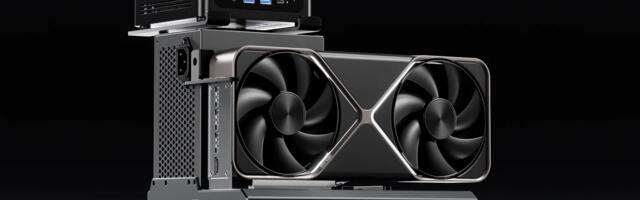 This is the weirdest 'eGPU' setup I've seen so far in 2025: this one has a strange mini PC holder and up to 150W Thunderbolt 5 power delivery