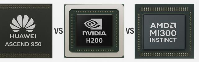 Huawei Ascend 950 vs Nvidia H200 vs AMD MI300 Instinct: How do they compare?