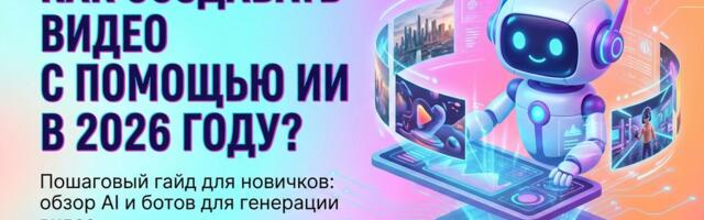 Как создавать видео с помощью ИИ в 2026 году? Пошаговый гайд для новичков: обзор AI и ботов для генерации видео
