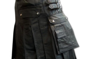 Grace Your Look with Leather Kilt and Prince Charlie Jacket