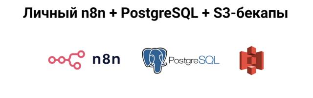 Развернем n8n и postgres под проекты на серваке, подключим свой домен и настроим бекапы в s3