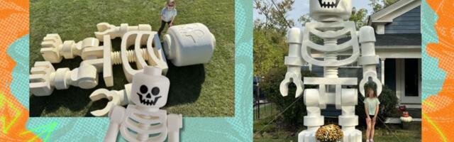 This is Halloween: Ohio man’s Lego skeleton is almost as tall as a house