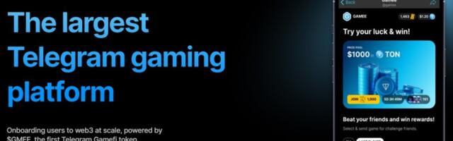 Gamee gets investment from TON Ventures to make Telegram mini-apps