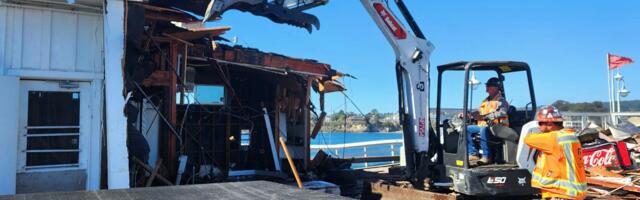 Dolphin Restaurant razed, storm-damaged Santa Cruz Wharf repairs underway
