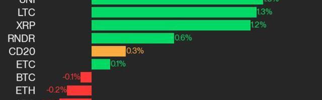 CoinDesk 20 Performance Update: BCH and SOL Gains Lead as Index Inches Up 0.3%