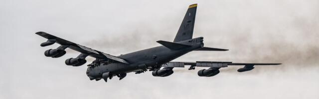 The US military says its 70-year-old B-52 bombers are now flying overland missions as air superiority expands