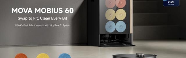 The MOVA MOBIUS 60 solves robot vacuums’ biggest mopping problem with three specialized pads