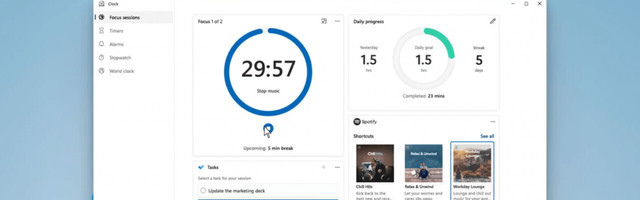 Windows 11’s best productivity feature may be a focus timer with Spotify