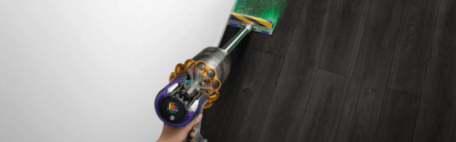 Dyson’s V15 Detect vacuum uses a green laser to light up your grimy floors