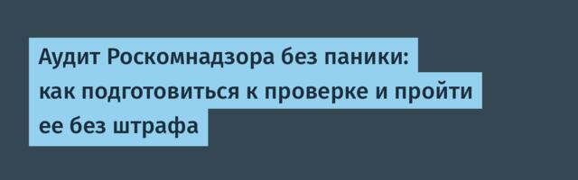 Аудит Роскомнадзора без паники: как подготовиться к проверке и пройти ее без штрафа