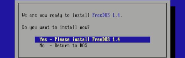 FreeDOS 1.4 released with updated FreeCOM, Install program, and HTML Help