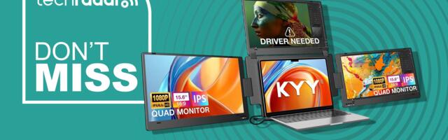 This portable triple laptop monitor can quadruple your total screen resolution to 4K — and unlike others, it only requires a single USB-C cable to make it all work