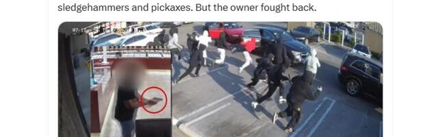 Warning shot scares off nearly 20 suspected burglars from California jewelry store