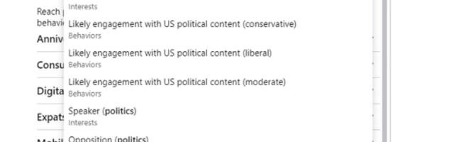 Facebook removes sensitive targeting options