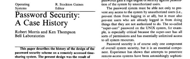 Как появилось шифрование паролей