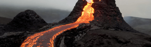 Take 15 seconds of your time to watch a drone fly by an erupting volcano