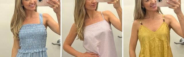 I tried on sundresses from Old Navy. Of the 8 I tested, only 3 would earn a spot in my closet.