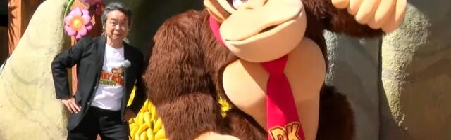 Watch Miyamoto take a tour of Super Nintendo World's new Donkey Kong Country theme park expansion