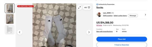 GameStop CEO says he was 'permanently suspended' from eBay — but his listings are still up, including $14,000 socks