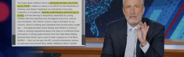 Jon Stewart hits back at MAGAs reaction to Bad Bunnys Super Bowl halftime show