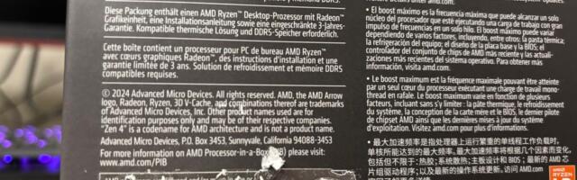 AMD hides Taiwan branding on Ryzen CPU packaging as it preps new chips for China market release — company uses black sticker to erase origin information