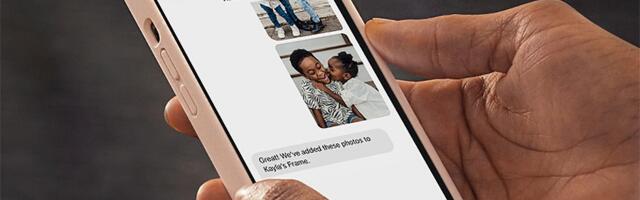 You can now text photos directly to Aura’s digital picture frames