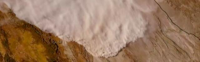Dramatic satellite footage shows dust storm tearing across landscape