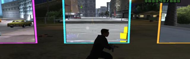 Grand Theft Auto Multiverse with real-time portals created by ambitious modder — San Andreas, Vice City and GTA III all run simultaneously, with cross-game interactions