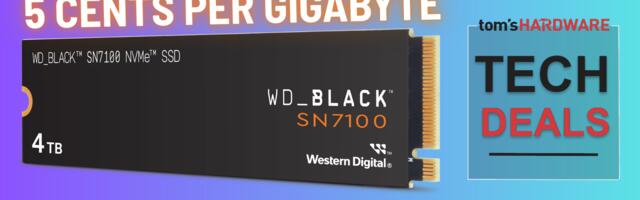 Score a 4 terabyte PCIe 4.0 SSD for a mere 5 cents per gigabyte — WD's SN7100 is just $210 on Amazon right now