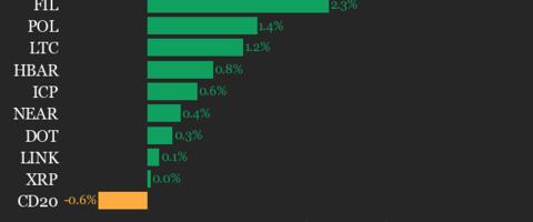 CoinDesk 20 Performance Update: Bitcoin Cash (BCH) Drops 2.8%, Leading Index Lower
