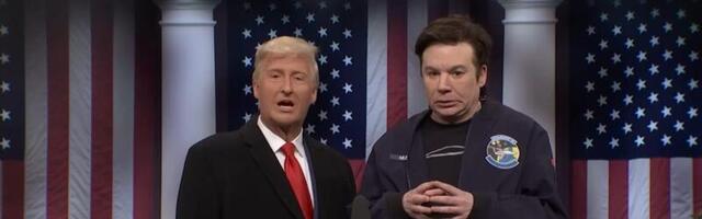 'SNL' mocks Trump's tariff announcement as Mike Myers' Musk intros 'self-vandalizing' Teslas