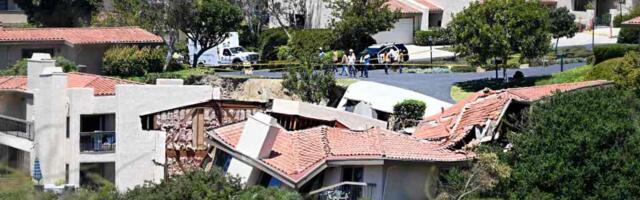 After Southern California landslide, at least 10 homes will slip into canyon, officials say