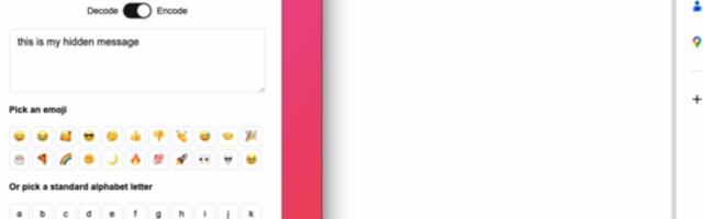 Emojis can be hacked to hide data or messages, unicode Characters also susceptible