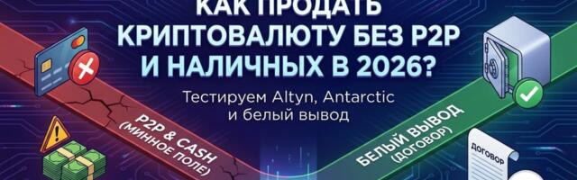 Как продать криптовалюту без P2P и наличных в 2026? Тестируем Altyn, Antarctic и белый вывод