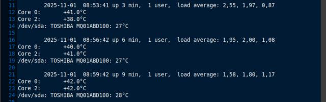[Изобретение велосипеда] Запись температуры в файл