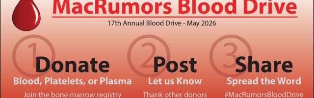 MacRumors 2026 Blood Drive