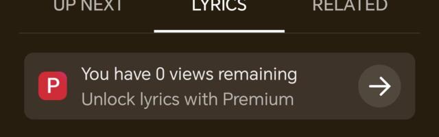 YouTube Music starts putting lyrics behind a paywall