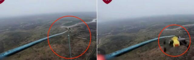 A new Ukrainian way of intercepting drones midair looks like a fishing rod in the sky