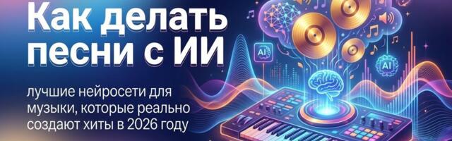 Как создать песню с нейросетью: Лучшие ИИ для генерации музыки, которые реально создают хиты почти бесплатно в 2026 году