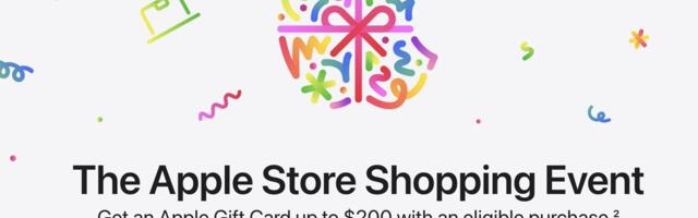 Apple's Shopping Event Underway: Up to $200 Gift Card With Select Products