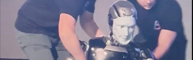 One of Russia's first humanoid robots face-planted during its public debut