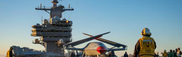 US Navy plans for 'Air Wing of the Future' with next-generation, pilotless carrier-based 1,150-mile-range drones to fly alongside manned aircraft