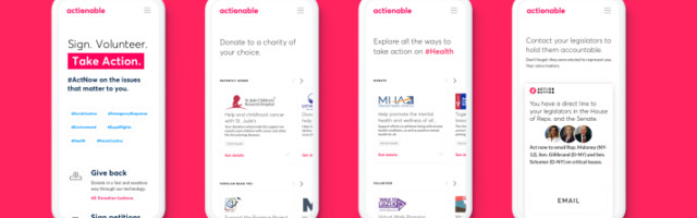 Activism platform actionable helps users be proactive about the causes they love