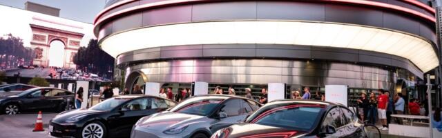 Elon Musk offers futurist concepts at his Tesla Diner, movie theater and supercharge station in West Hollywood