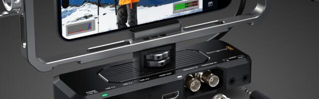 Blackmagic’s camera dock works with the new iPhone’s professional filmmaking features