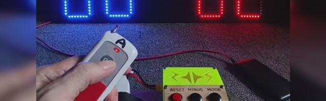 Raspberry Pi RP2040 keeps track of who's winning and losing with this wireless LED scoreboard