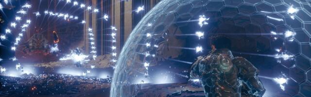 Housemarque says it 'hancrafted levels, art, design, and combat encounters' and 'kind of connect them in a procedural matter' to create Saros' ever-changing levels