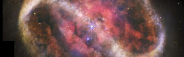 James Webb observes a dying star creating a cosmic hourglass